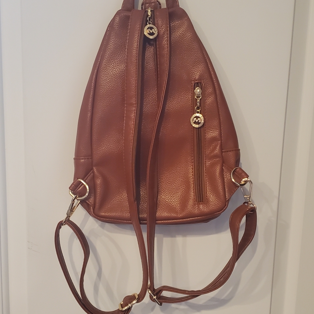 Brown Convertable Backpack Purse - image 2